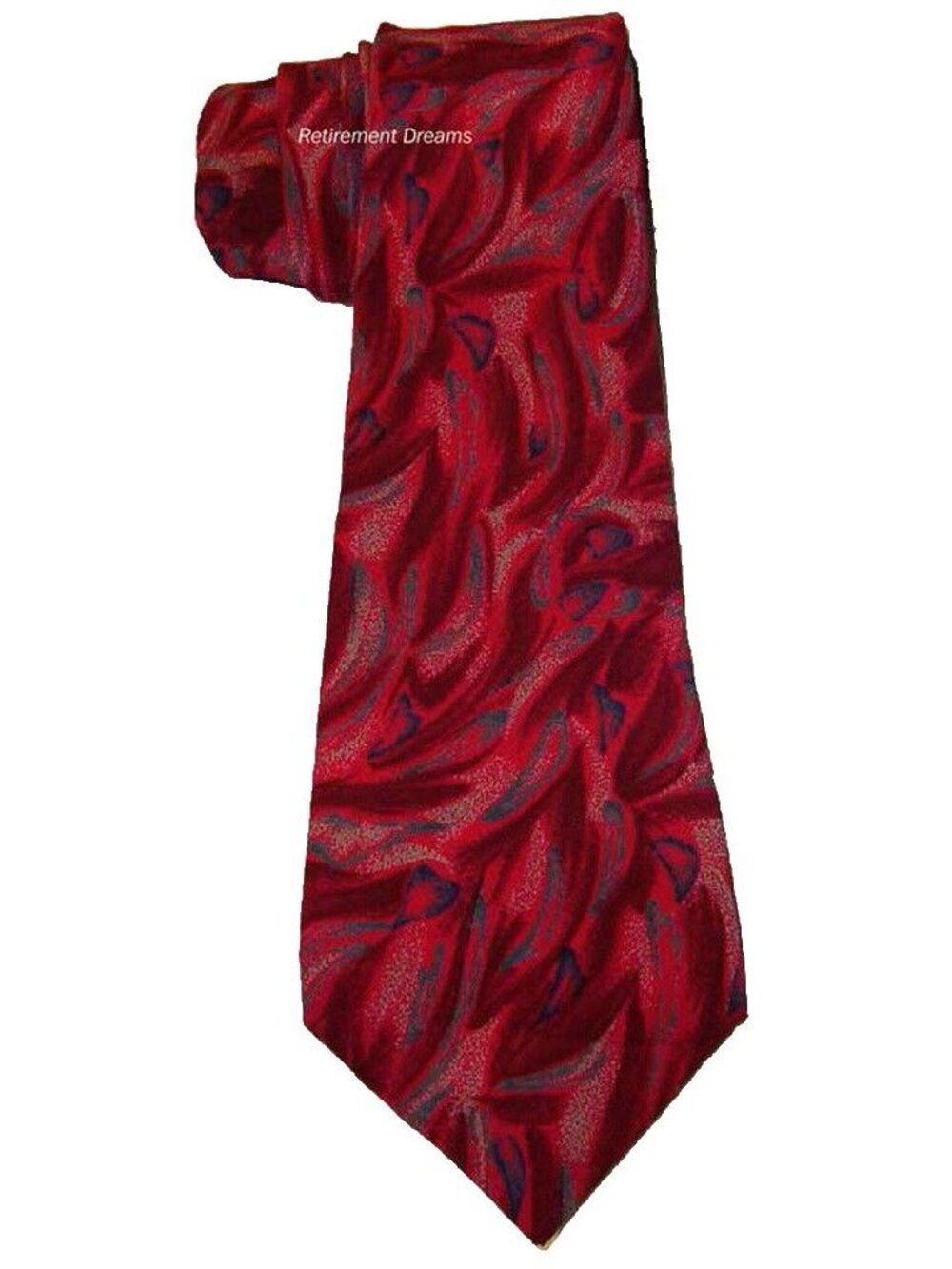 Paul Rodon Red Abstract Tie Mens Neckwear